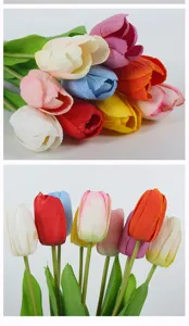 48cm Artificial Tulip Bouquet Silk Flowers Home Wedding Decor Photography Props Floral Arrangement