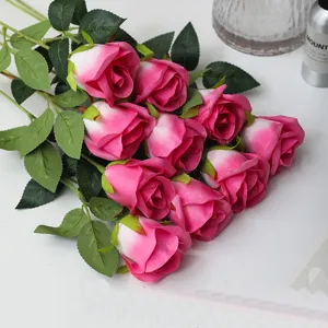 Artificial rose flower bouquet simulation snow mountain roses for home wedding decoration gift