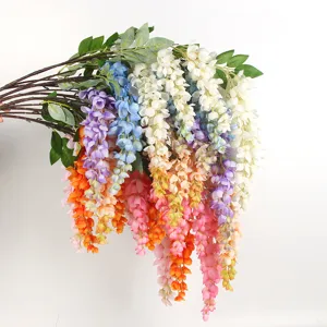 Künstliche Blauregen Blumenranken Hängegirlande für Hochzeit Party Indoor Outdoor Deko