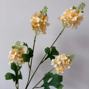 Fausse branche de fleur d'hyacinthe à 4 têtes pour décoration de mariage et maison.
