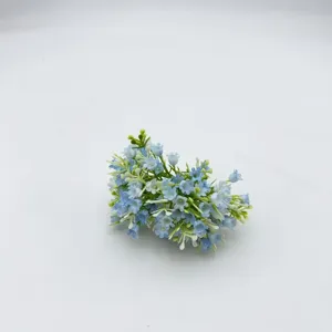 Artificial blue bell flower miniature bunch detail shot for DIY crafts and accessories.