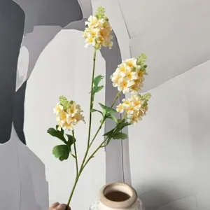 Branche de Jacinthe Artificielle 4 Têtes Décoration de Mariage Maison Simulation Hortensia