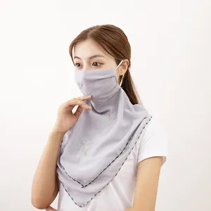 Summer sun protection face mask chiffon breathable anti-dust veil outdoor cycling neck cover