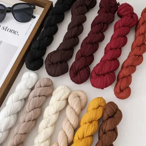 Women Pleated Voile Scarf Solid Color Lightweight Breathable Sun Protection Shawl Versatile Air Conditioning Room Scarf