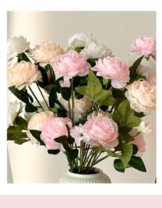 Artificial Ranunculus Bouquet Silk Flowers Home Decor Wedding Floral Arrangement Detail