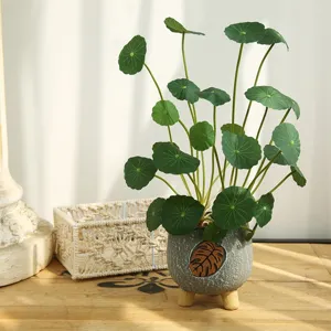 Artificial pennywort potted plant Nordic style simple home decor green leaf table ornament