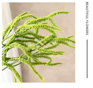 Pianta verde artificiale di miglio di volpe, ideale per decorazione casa e hotel.