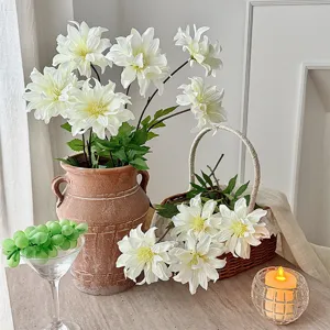 Weisse Dahlien Kunstblumen fur Heimtextilien Wohnzimmer Tisch Dekoration Blumen