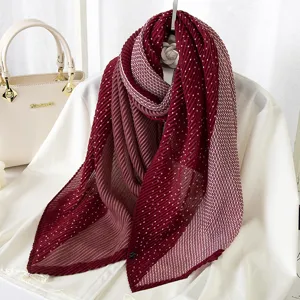 Geprägter Pünktchen Schal Damen Leicht Langer Schal Mode Stilvolle Elegante Schal