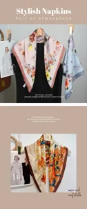 Modisches florales quadratisches Halstuch für Damen, elegantes Frühlings- und Herbst-Accessoire.