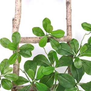 Artificial green leaves plant branches fake foliage for indoor home decor and wall hanging display