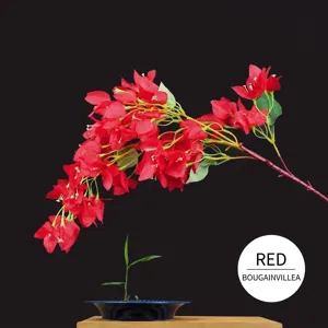 95cm long artificial red bougainvillea branch for wedding and home decoration