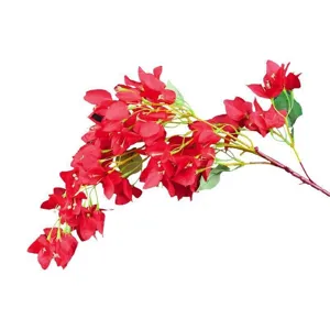 Lifelike artificial red bougainvillea branch for wedding and home interior decoration