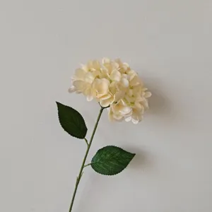 Detail shot of a 3D printed artificial cream hydrangea stem for home wedding decor
