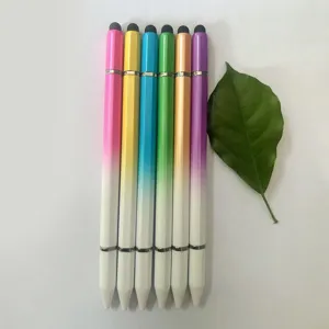 Juego de 6 lápices táctiles de colores degradados para iPad y smartphones en blanco