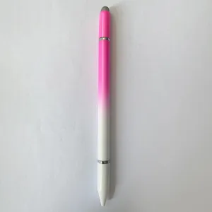 Lápiz óptico capacitivo degradado rosa y blanco para tabletas y móviles táctiles.