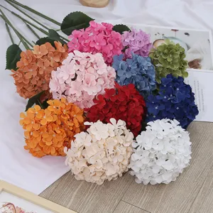 Vibrant 3D printed artificial hydrangea flower bouquet for home and wedding decor.