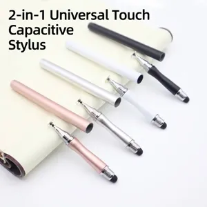 2-in-1 Universal Eingabestift Mit Präzisionsscheibe Und Faserspitze Kapazitiver Touchscreen Stift Für Tablet Handy Zeichnen