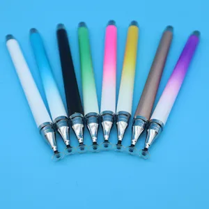 Lápices capacitivos universales 2 en 1 con puntas de disco en colores degradados