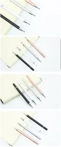 Lápices ópticos capacitivos pasivos 2 en 1 universales con puntas de disco en colores