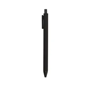 Minimalist black retractable gel pen with 0.5mm tip for smooth writing