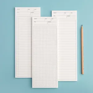 Bloc de Notas Extra Largo Estilo INS Minimalista Lista de Tareas Desprendible Planificador Diario Memo Línea Horizontal Cuadrícula Oficina