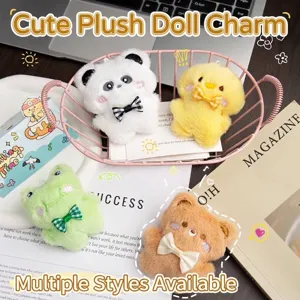 Lindos llaveros de peluche de animales con pajaritas para bolsos varios estilos