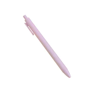 Minimalist lavender macaron retractable gel pen with black ink for office and school use.