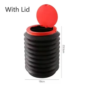 Poubelle de voiture pliable avec couvercle, dimensions: 23,5 cm de haut et 18 cm de large