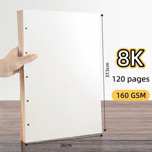 Recambio de cuaderno de bocetos 8K profesional, papel 160 GSM, 120 páginas dibujo