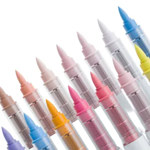 Pack de 60 feutres acryliques à liquide direct avec pointes pinceaux pour peinture d'art