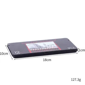 Professional 12-piece sketch pencil set (2H-8B) in compact 18x10x1cm black tin box