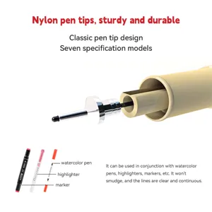 Professional black needle pen for sketching with durable nylon tip and waterproof ink.