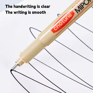 Black fineliner needle point pen for technical drawing and manga sketching