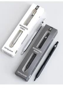 Professional 0.3mm mechanical pencils in silver and black with metal body details.