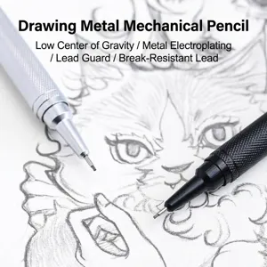 Professional Metal Mechanical Pencil For Drawing Sketching Low Center Of Gravity Non-Slip Grip Pencil For Students Artists