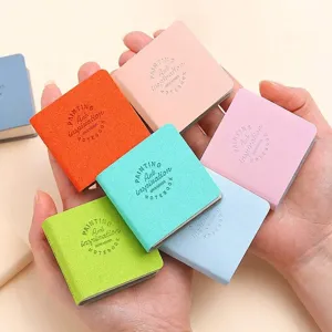 Set di mini taccuini portatili colorati in pelle PU in varie tonalità pastello vivaci e belle