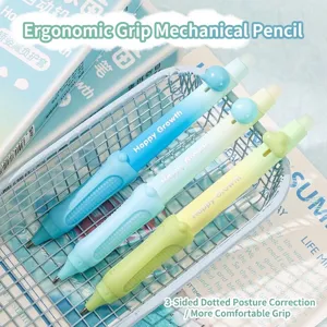 Ergonomic pastel mechanical pencils with soft posture correction grip for students