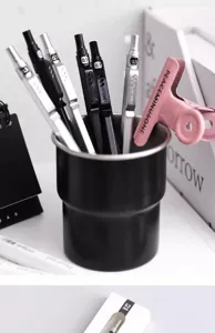 Close-up detail of professional metal mechanical pencils in 0.3mm, 0.5mm, and 0.7mm sizes