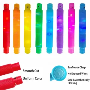 Dettagli dei tubi pop LED da 29mm con colori vivaci e design del tappo di sicurezza.