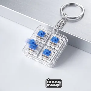 Llavero fidget toy con 4 interruptores mecánicos para aliviar el estrés y relajarse