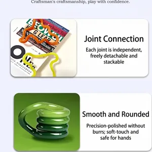 Professional colorful twist fidget toy with detachable joints for creative stress relief