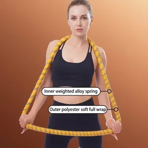 Hula hoop de resorte suave pesado profesional con funda protectora de poliéster para fitness