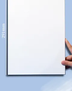 Detail view of A4 top-bound sketchbook showing 291mm height dimension