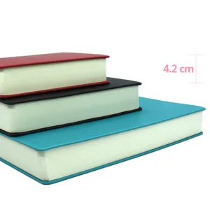 Close-up detail showing 4.2cm thickness of the thickened 330-sheet blank sketchbook