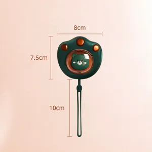 Tragbarer wiederaufladbarer Katzenpfoten-Handwärmer in Grün, kompaktes 8cm Design
