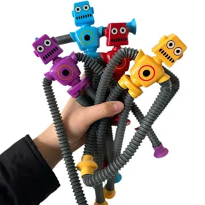 4er-Set bunte Teleskop-Roboter-Spielzeuge zur Stressbewältigung für Kinder
