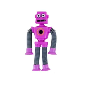 Lila Teleskop-Roboter-Spielzeug mit Saugnäpfen für sensorisches Spiel und Stressabbau