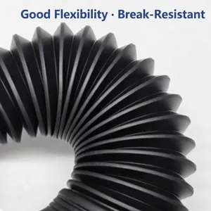 Flexible black PP corrugated air conditioning ventilation hose for automotive use