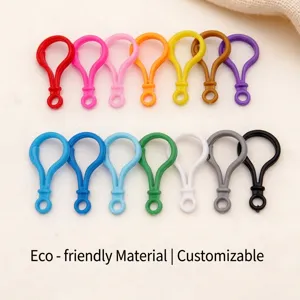 Colorful Bulb Shape Plastic Lobster Clasps Gourd Shape Keychain Hooks DIY Toy Accessories Lobster Claw Clasps For Jewelry Making